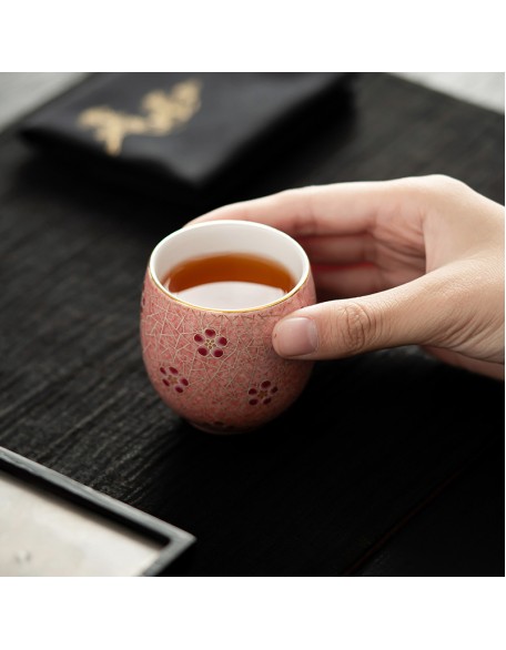 Ice Plum Fragrant Tea Cup, Host Cup, Creative Ceramic Cup, Single Cup, Personal Use Tea Cup, Guest Cup