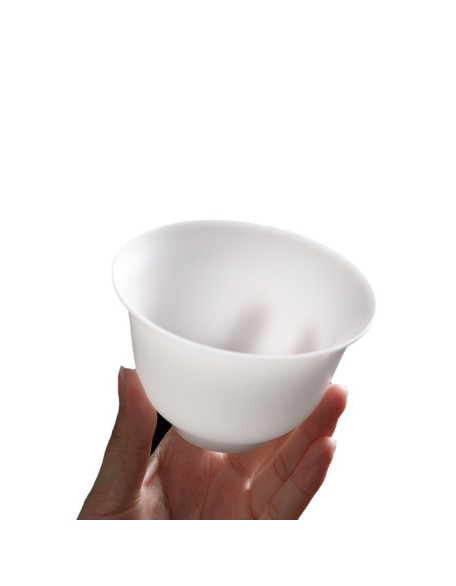 Ice-type jade porcelain lid bowl cup, white porcelain tea set that does not burn your hands, gongfu bowl