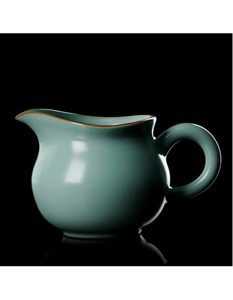 Ru Kiln Gongdao Cup Ceramic Tea Dispenser Household Gong Cup Gongfu Tea Set Crackled Ru Ware