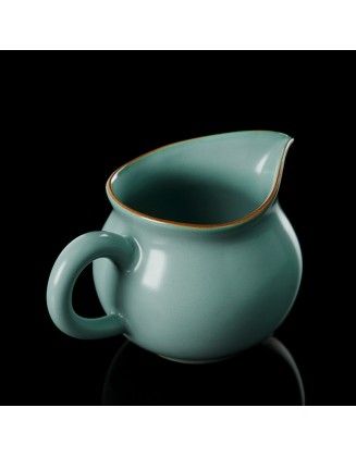 Ru Kiln Gongdao Cup Ceramic Tea Dispenser Household Gong Cup Gongfu Tea Set Crackled Ru Ware